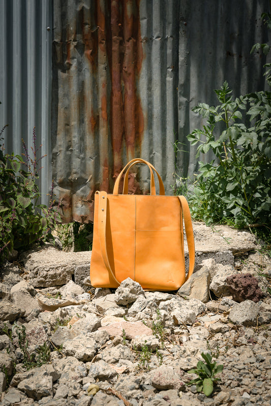 Smalls Tan - Leather Shopper