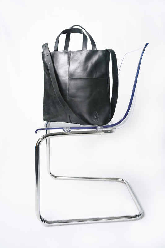 Smalls Black - Leather Shopper